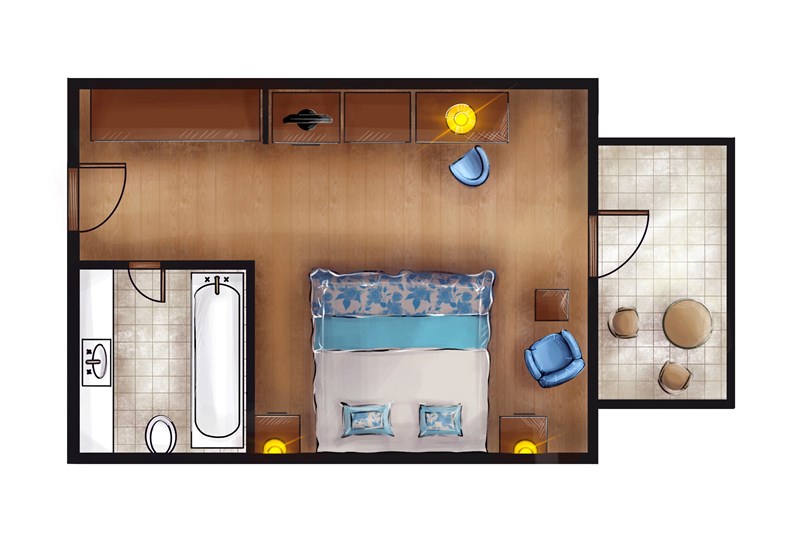 Seven Seas Hotel Life - Room Plan 1